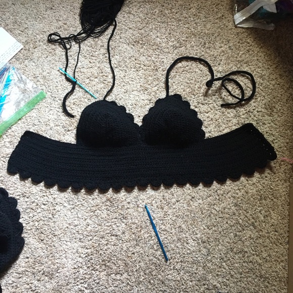 Handmade Crochet Large Corset Top - Picture 6 of 8